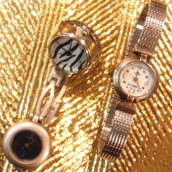 3 Watches! 👀 ⌚1 Stretch Band 1 Bracelet Watch & a Ring Watch!⏱️